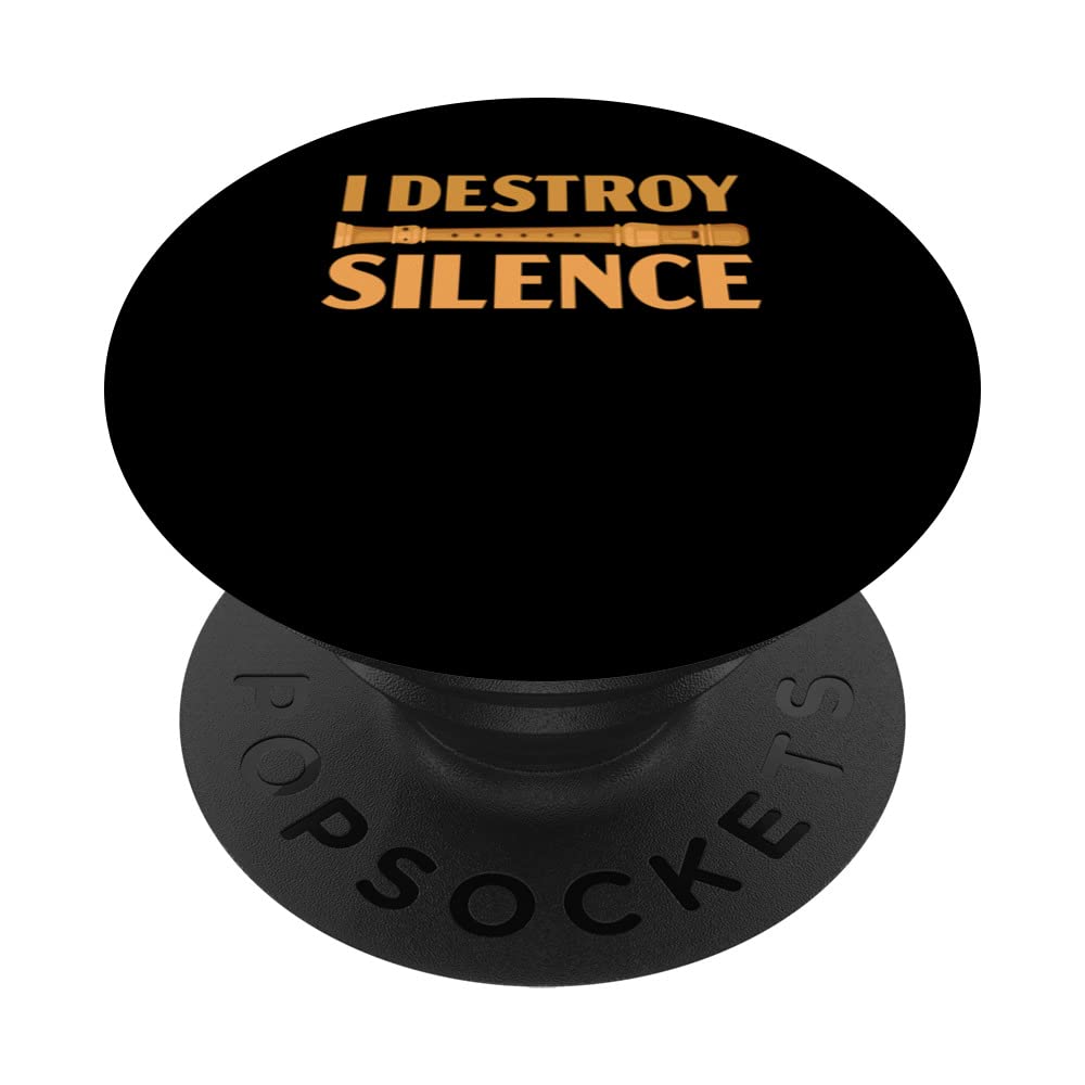 Flute Girl Flutist Musician Instrumentalist Musical PopSockets Swappable PopGrip