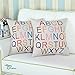 CaliTime Canvas Throw Pillow Cover Shell for Couch Sofa Teacher Home Decoration Colorful 26 English Letters 18 X 18 Inches
