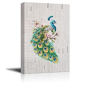 NWT Canvas Wall Art Beautiful Peacock Dreaming Painting...