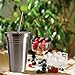 Stainless Steel Smoothie Cup w/Lid and Straw + BONUS Straw & Cleaning Brush | 16 Oz Travel Tumbler | Double Wall Insulated | Perfect for Smoothies, Milkshakes, Iced Tea & Coffee | By Savvy Drinkware
