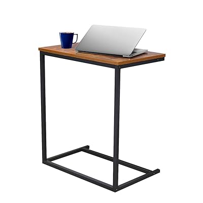 KingSo C-Table Sofa End Table with Metal Frame, 26-Inch Height