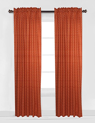 Bacati Arrows Curtain Panel, White/Orange