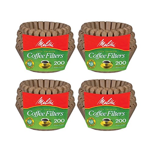 Melitta 812 Coffee Filters Cup Basket Filter Paper (Natural Brown, 200