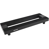 GOKKO Small Guitar Pedal Board 15" x 5" Aluminum Alloy Pedalboard | Lightweitht, Tilted Design, Includes Mounting Tapes