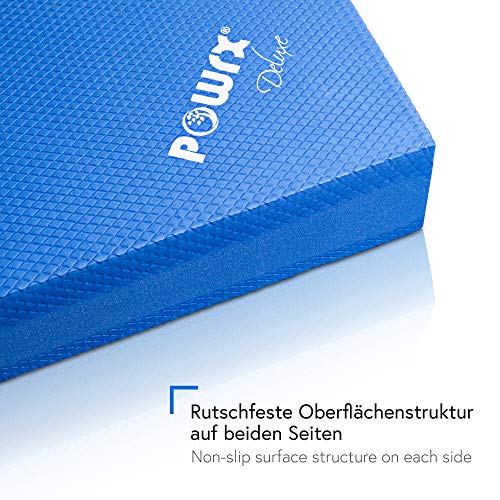 POWRX Foam Balance Pad for Stability Training, Yoga, and Physical