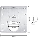 Flintronic 2Pcs Hinge Repair Plate Stainless Steel Cabinet Bracket with 12 view 6