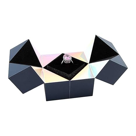 Amazoncom Jascaela Creative Ring Box Magic Cube Design