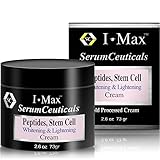 I Max Peptides, Stem Cell & Arbutin Lightening Cream to Lighten, Even Skin Tone, Visibly Diminish Age Spots, Erase Melasma on Ethnic Skin and Reduce Acne Lesions