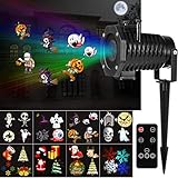 Birthday Light Projector, YUNLIGHTS 15 Pattern LED Projector Light for New Year Easter Halloween Thanksgiving Christmas and Birthday Party Spotlight (Multicolor)