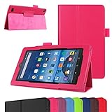 Fire 7 5th Generation Case,Mama Mouth PU Leather Folio 2-folding Stand Cover with Stylus Holder for 7