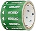 Brady 98844 Medical Gas Pipe Markers-On-A-Roll, White On Green , Legend 