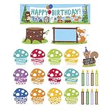 Office Product Woodland Friends Happy Birthday Mini Bulletin Board Book