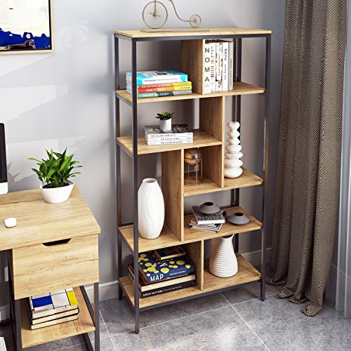VIPEK Bookshelf 5 Tier Bookcase Book Rack Shelf Modern Cube Storage