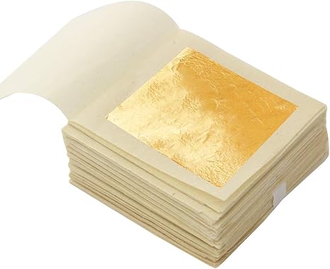 Kinno Echte Blattgold Essbar 24 Karat Goldfolie 4 33 4 33cm Zum Basteln Lebensmittel Kuchen Backen Torten Dekorfolie Kunsthandwerk 10 Blatt Amazon De Kuche Haushalt