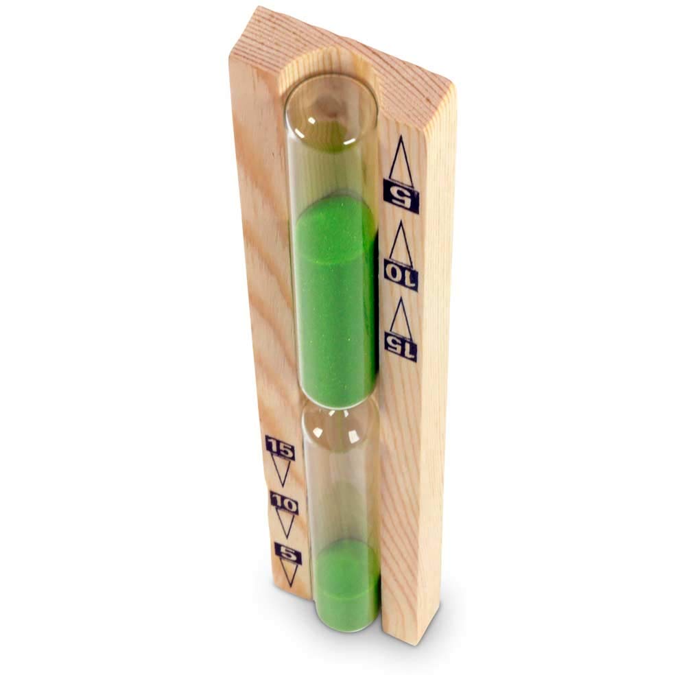 eliga Saunauhr Sanduhr mit 15 Min, Grüner Sand Amazon.de Drogerie