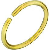 Forbidden Body Jewelry 18G Surgical Steel IP Plated Seamless Nose Ring & Cartilage Hoop with Comfort Round Ends (Sold Individually)