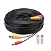WildHD 4x150ft All-in-One Siamese BNC Video and Power Security Camera Cable BNC Extension Wire Cord with 2 Female Connetors for All HD CCTV DVR Surveillance System (Black)