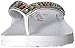 Skechers Cali Women's Meditation-Lotus Bloom Flip Flop,White/Multi,7 M US