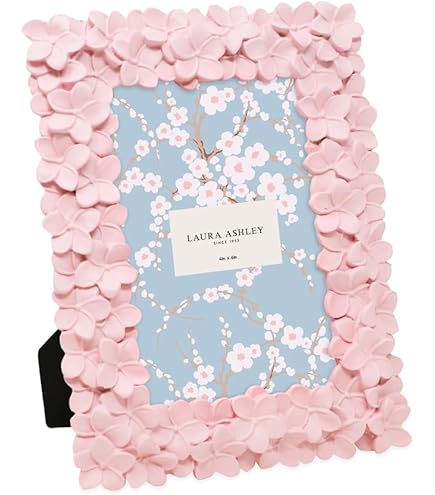 Amazon.com - Laura Ashley 4x6 Pink Floral Textured Hand-Crafted