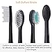 Mornwell D01B Rechargeable Electric Toothbrush with 2 Mins Timer, 4 Brushing Modes for Sensitive Teeth Cleaning & Gum Massaging, Two Weeks Working, Black