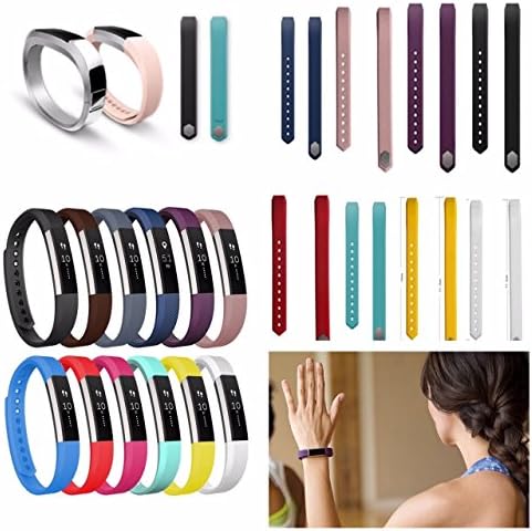 Set of 10 Replacement Wrist Bands for Fitbit Alta Smart Watch Straps SM/LG Sizes (Small)