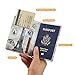Passport Cover Holder Travel Wallet for Men & Women - Leather Passport Case- Securely Holds Passport, Business Cards, Credit Cards, Boarding Passes (Tower)