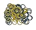 (100 Pack) Soft Stitch Ring Markers, Blue & Yellow (Medium Size for Needle Sizes 9-15, Includes 2 Colors, for Knitting/Crochet/etc)
