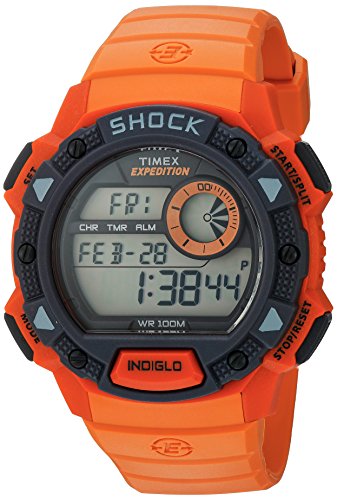 Timex Men's TW4B07600 Expedition Base Shock Orange/Gray Resin