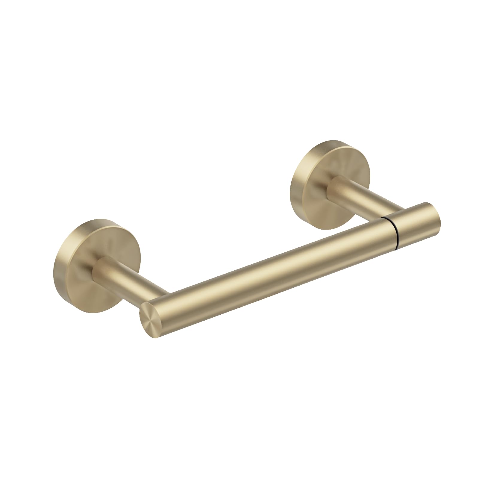 Photo 1 of BWE Brushed Gold Toilet Paper Holder Wall Mounted Double Post Pivoting Toilet Tissue Holders SUS 304 Stainless Steel Toilet Roll Holder for Bathroom Kitchen and RV Washroom