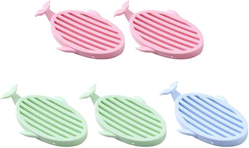Dljyy Jabón de plástico 5pcs Jabonera Ballena de Dibujos Animados