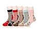 Eocom 5 Pairs Children's Winter Warm Wool Animal Crew Socks Kids Boys Girls Socks(8-12 Years,Cat)
