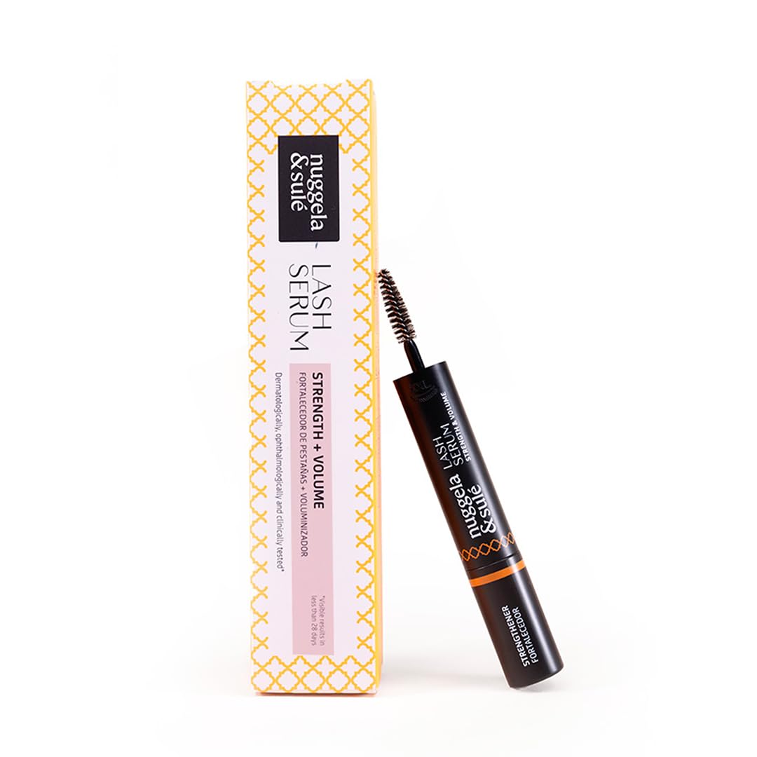 Nuggela & Sulé Lash Serum. Strength & Volume. Double Action Eyelash Serum: Strengthening Serum + Volumising Serum. With Clinical Study*. 5 ml x 5 ml