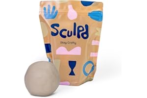 Sculpd Air Dry Clay - Premium Sculpting & Modeling Clay for Arts and Crafts - Self-Hardening Soft Clay for Adults, Teens, Kids Activities - Bulk Craft Supplies & Art Materials (2.2lbs Bulk Value Bag)