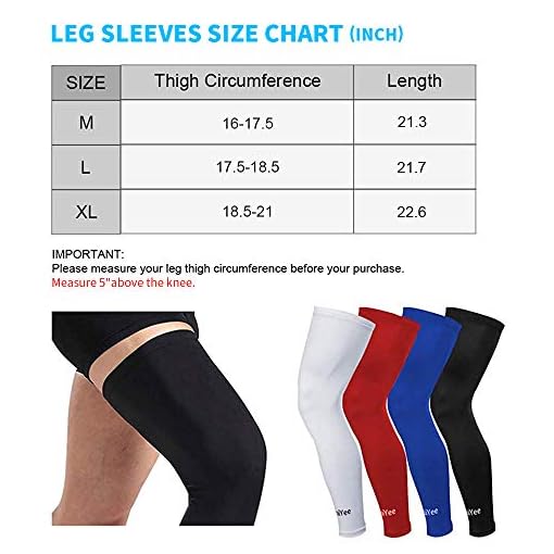 HuiYee Sports Compression UV Long Leg Sleeves for Running Basketball Football Cycling and Other Sports(3 Sizes, 1 Pair) - Image 3