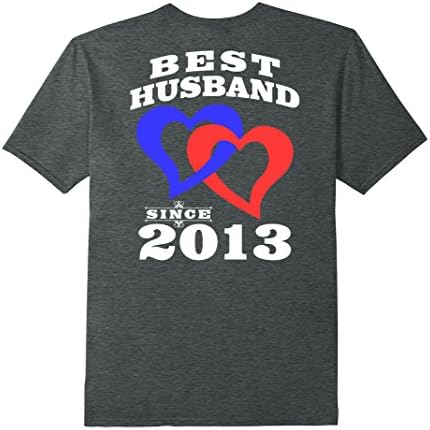 Mens Best Husband Since 4 Years Anniversary Gift For Him Shirt 2XL Dark Heather
