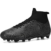 KouAzAz Adult Soccer Cleats Men Lightweight Football Boots Breathable Professional Sneaker Sport Athletic Ground Football Shoes