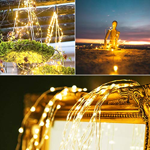 Extra-Long Solar String Lights, 2 Pack 160FT 480LED 8 Modes Solar Fairy Lights, Outdoor Waterproof Copper Wire Christmas Decoration Lighting for Garden, Tree, Wedding, Party, Halloween