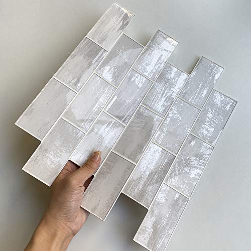 HomeyMosaic Peel and Stick Backsplash Tile No Grouting 3D Wall Vinyl