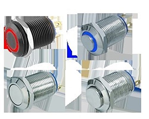 RJS Electronics 25xRJS1N1-12-F-BS-65Q Momentary SPST, Brushed Steel, 12 mm (Box of 25)