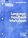 Holt Elements of Literature: Language Handbook Worksheets, Introductory Course, Grade 6