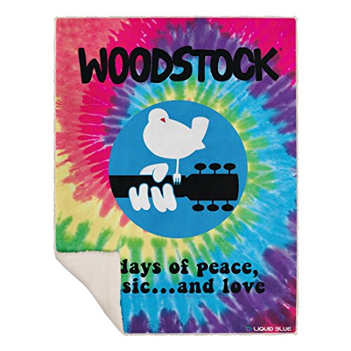 Woodstock - Bandana a spirale per cravatta, 127 x 152 cm, colore: Blu liquido