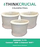 Think Crucial 3 Replacements for Kenmore 14906 EF1 & Emerson MAF1 Humidifier Wick Filter Fits 14410, 14411, 14906, 15412, 29979, 29980, 29981, 29982, 144105, 144106, Compatible With Part # 42-14906
