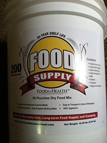 200 servings Food for Health Emergency Survival Food Supply 100% Vegetarian &amp; New 2014 version