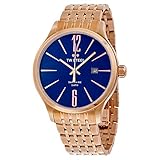TW Steel Blue Dial Rose Gold-tone Stainless Steel Mens Watch