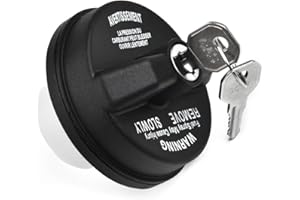 HogarTech Locking Fuel Tank Cap with 2 Keys for Chrysler, Dodge and Jeep Vehicles (2001–2013), for 1500/2500/3500, Wrangler, 
