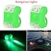 Botepon 2Pcs Boat Kayak Navigaton Light Safety Light Led Boat Light with 3 Modes for Riding Sailing Runing Climbing Green