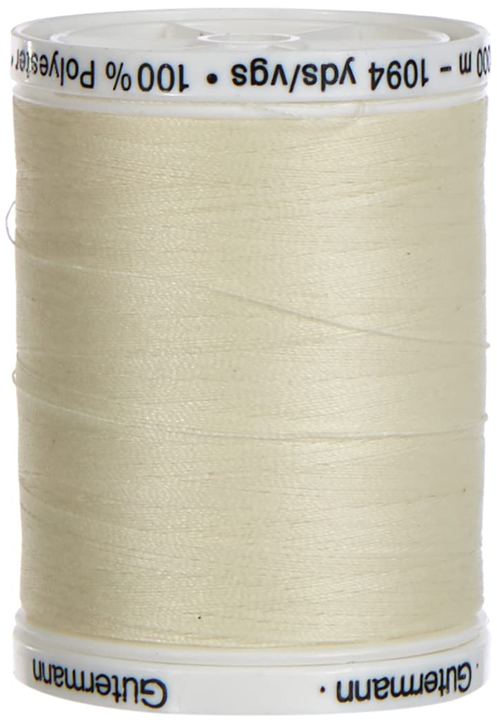 Gutermann Sew All Polyester Thread, 1000Mtr, Ivory (0001),5.5 x 4 x 4 cm
