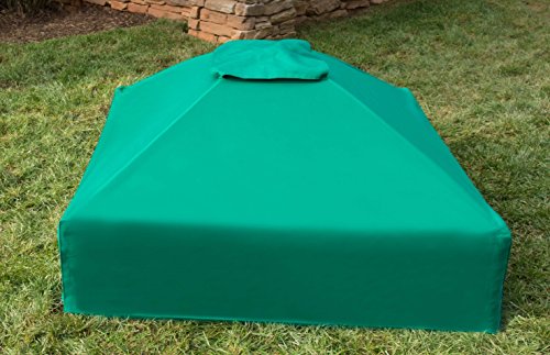 Frame It All Two" Series 4ft. x 5.5in. Composite Square Sandbox Kit with Canopy/Cover