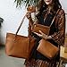 Set of 3PCS Women Large Shoulder Bag Cross-body Bags Leather Handbag Cheap for Girl by TOPUNDER B
