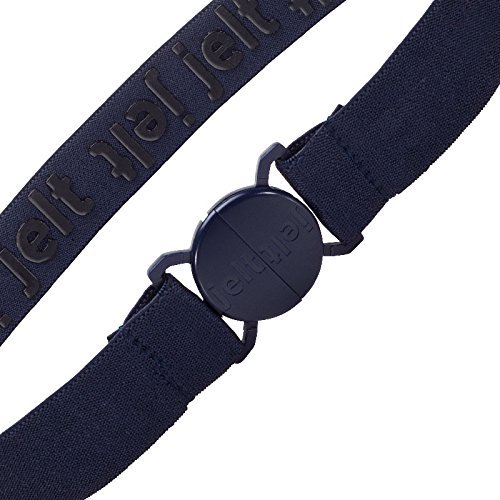 Strong & Invisible Elastic Stretch Belt by Jelt - Fits Women and Men Perfectly - Great With Any Pants! - Eco-Friendly (Denim Blue, Small)